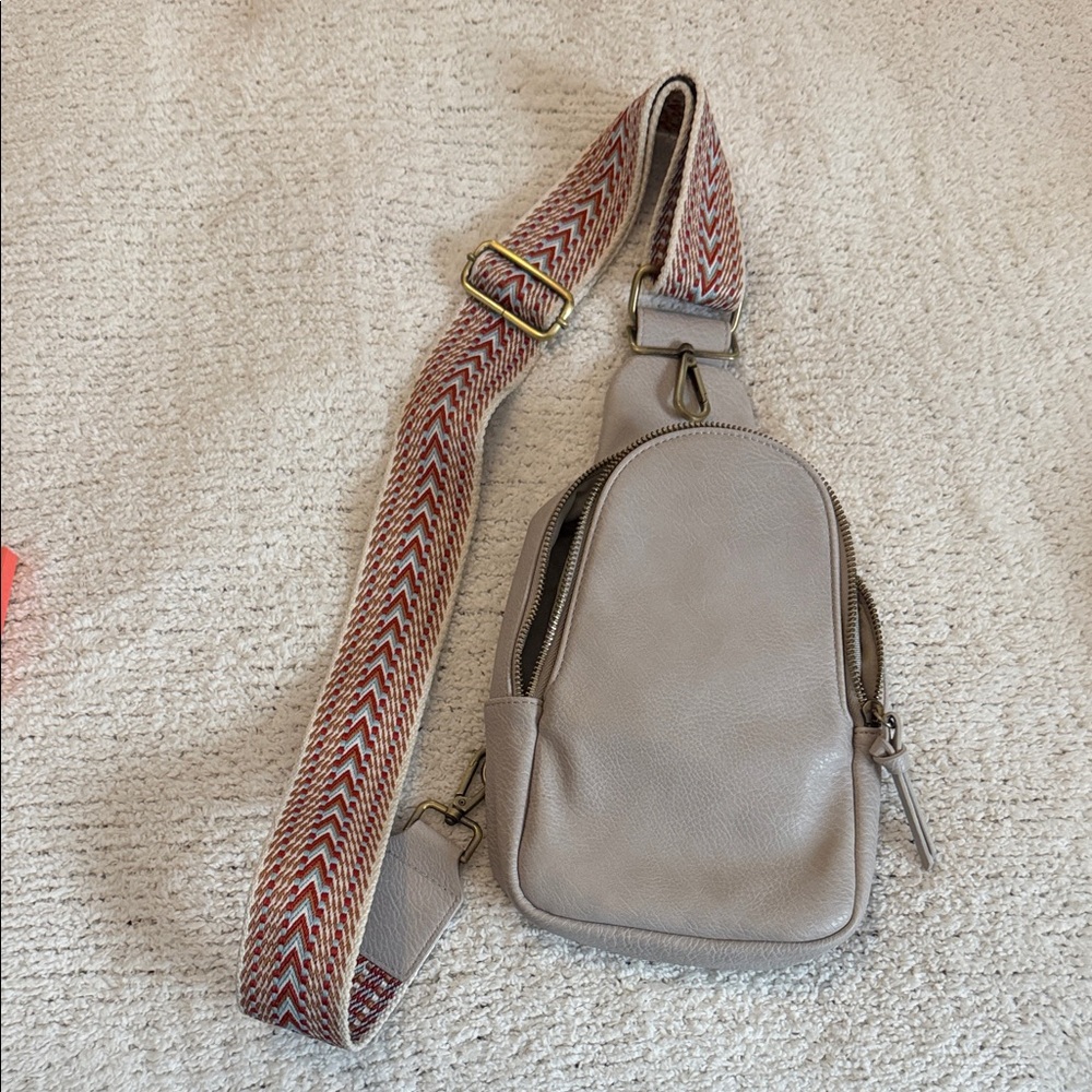 Anthropologie Gray Crossbody Bag